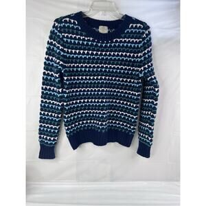 St John’s Bay Knit Sweater Women’s Stretch Geometric Colorful